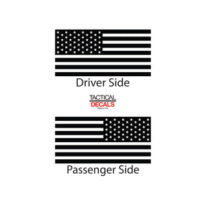 Tactical Decals USA Flag Decal for 2018-2020 Chevy Traverse 3rd Windows - Matte Black