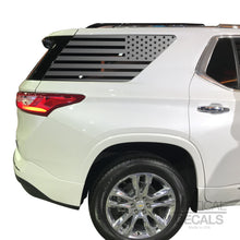Load image into Gallery viewer, Tactical Decals USA Flag Decal for 2018-2020 Chevy Traverse 3rd Windows - Matte Black
