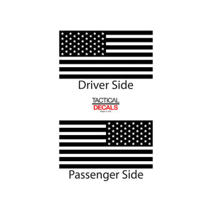 USA Flag Decal for 2015-2020 Chevy Tahoe 3rd Windows - Matte Black