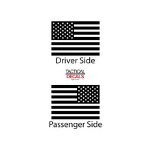 Load image into Gallery viewer, Tactical Decals USA Flag Decal for 2020 Chevy Silverado Rear Door Windows - Matte Black
