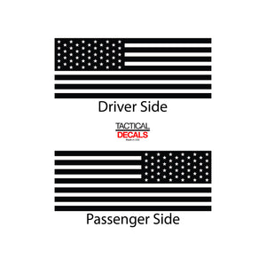 Tactical Decals USA Flag Decal for 2011 - 2020 Dodge Durango 3rd Windows - Matte Black