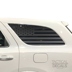 Tactical Decals USA Flag Decal for 2011 - 2020 Dodge Durango 3rd Windows - Matte Black