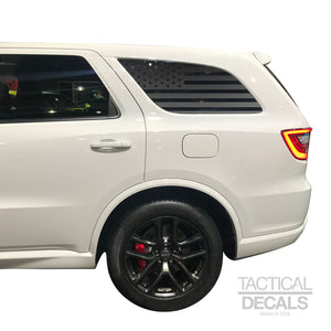 Tactical Decals USA Flag Decal for 2011 - 2020 Dodge Durango 3rd Windows - Matte Black