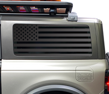Load image into Gallery viewer, USA Flag Decal for 2021 - 2023 Ford Bronco 2-Door Windows - Matte Black
