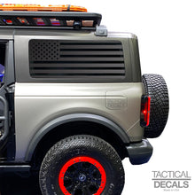 Load image into Gallery viewer, USA Flag Decal for 2021 - 2023 Ford Bronco 2-Door Windows - Matte Black
