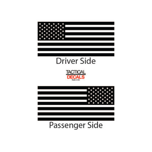 USA Flag Decal for 2011-2019 Ford Explorer 3rd Windows - Matte Black