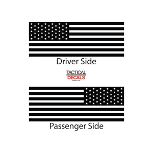 Tactical Decals USA Flag Decal for 2020 Ford Explorer 3rd Windows - Matte Black