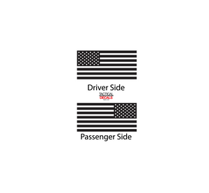 USA Flag Decal for 2022-2024 Jeep Grand Wagoneer 3rd Windows - Matte Black
