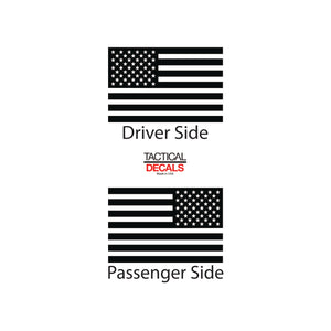 USA Flag Decal for 2010-2020 Lexus GX460 3rd Windows - Matte Black
