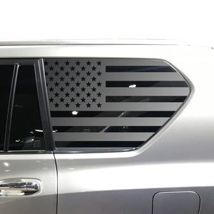 USA Flag Decal for 2015-2020 Lexus LX570 3rd Windows - Matte Black