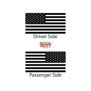 USA Flag Decal for 2015-2020 GMC Yukon 3rd Windows - Matte Black