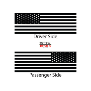 USA Flag Decal for 2015-2020 GMC Yukon XL 3rd Windows - Matte Black