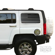 Load image into Gallery viewer, USA Flag Decal for 2006-2010 Hummer H3 3rd Windows - Matte Black
