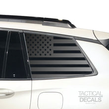 Load image into Gallery viewer, Tactical Decals USA Flag Decal for 2019-2020 Honda Passport 3rd Windows - Matte Black
