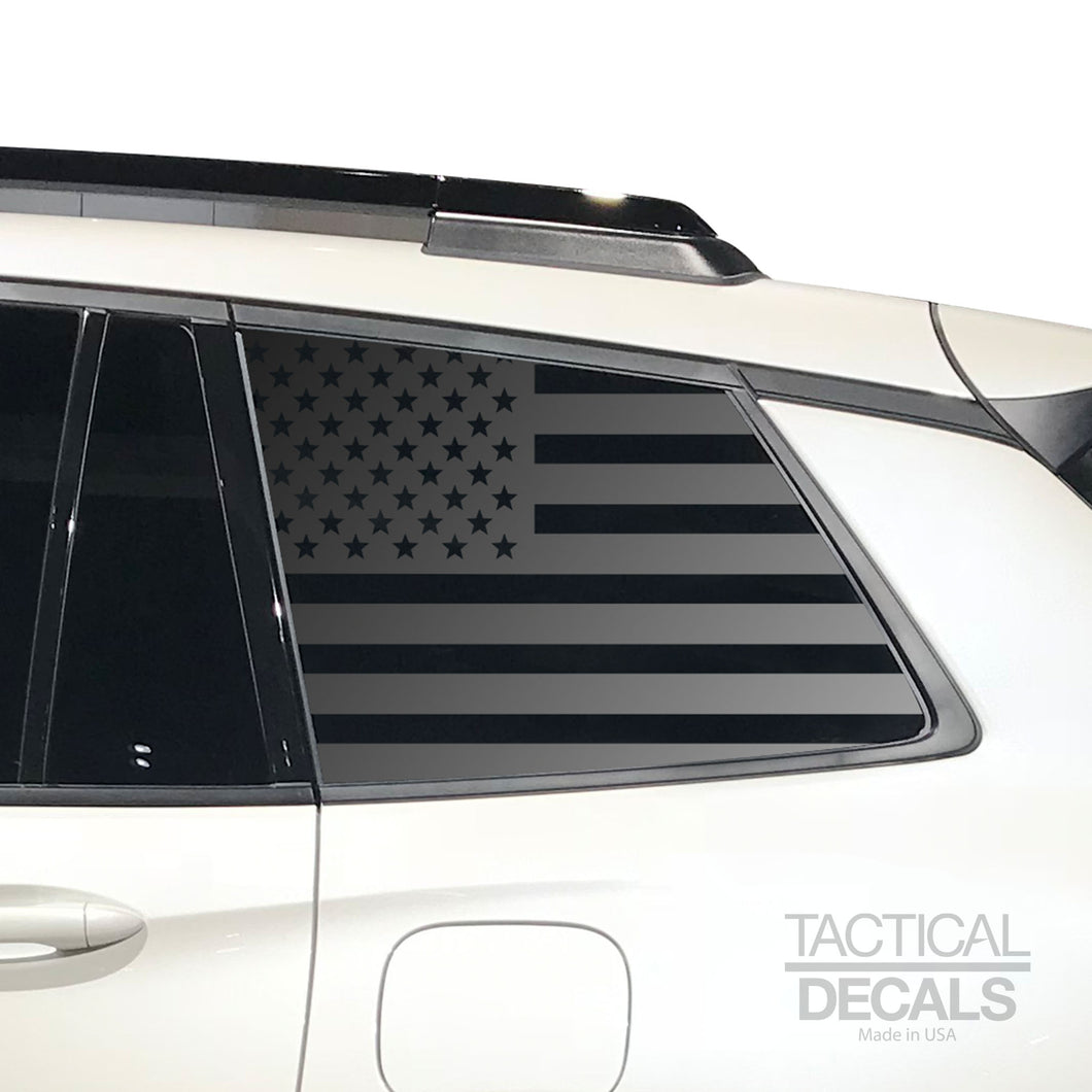 Tactical Decals USA Flag Decal for 2019-2020 Honda Passport 3rd Windows - Matte Black
