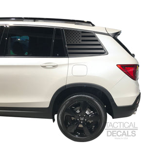 Tactical Decals USA Flag Decal for 2019-2020 Honda Passport 3rd Windows - Matte Black