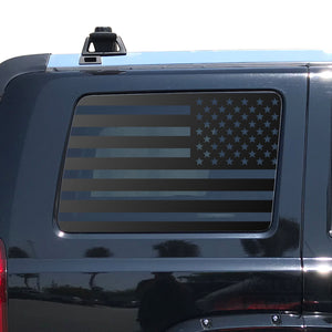 USA Flag Decal for 2002-2009 Jeep Commander 3rd Windows - Matte Black