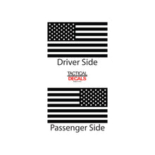 Load image into Gallery viewer, USA Flag Decal for 2007 - 2020 Tactical Decals Jeep Wrangler 4 Door only - Hardtop Windows - Matte Black
