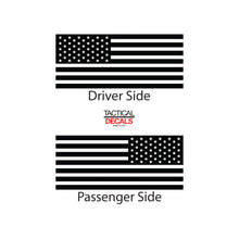 Load image into Gallery viewer, USA Flag Decal for 2007 - 2020 Jeep Wrangler 2 Door only - Hardtop Windows - Matte Black Tactical Decals
