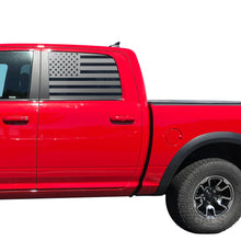 Load image into Gallery viewer, Tactical Decals USA Flag Decal for 2010 - 2018 Ram 1500 Rebel Crew Cab Windows - Matte Black
