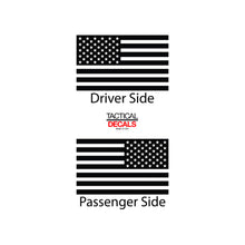 Load image into Gallery viewer, Tactical Decals USA Flag Decal for 2019-2020 Ram 1500 Rebel Rear Door Windows - Matte Black

