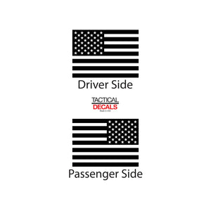 Tactical Decals USA Flag Decal for 2008 - 2020 Dodge Challenger Windows - Matte Black