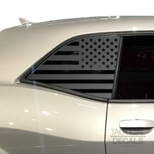 Tactical Decals USA Flag Decal for 2008 - 2020 Dodge Challenger Windows - Matte Black
