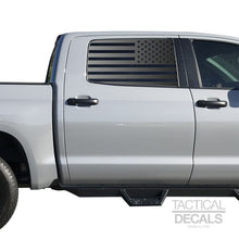 Load image into Gallery viewer, USA Flag Decal for 2014 - 2020 Toyota Tundra Rear Door Windows - Matte Black
