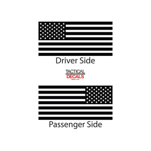 USA Flag Decal for 1996-2002 Toyota 4Runner 3rd Windows - Matte Black