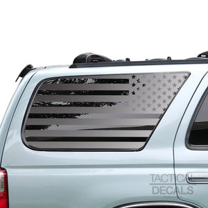 USA Flag Decal for 1996-2002 Toyota 4Runner 3rd Windows - Matte Black