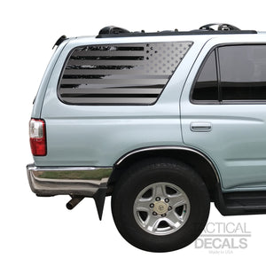 USA Flag Decal for 1996-2002 Toyota 4Runner 3rd Windows - Matte Black