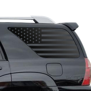 USA Flag Decal for 2003 - 2009 Toyota 4Runner Windows - Matte Black