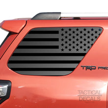 Load image into Gallery viewer, Tactical Decals USA Flag Decal for 2010 - 2020 Toyota 4Runner Windows - Matte Black
