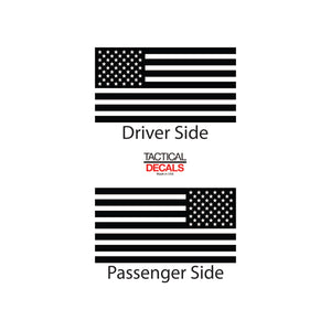 USA Flag Decal for 2014-2019 Toyota Highlander 3rd Windows - Matte Black