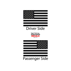 Tactical Decals USA Flag Decal for 2016-2020 Toyota Land Cruiser 3rd Windows - Matte Black