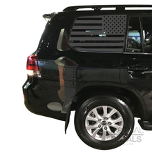 Load image into Gallery viewer, Tactical Decals USA Flag Decal for 2016-2020 Toyota Land Cruiser 3rd Windows - Matte Black
