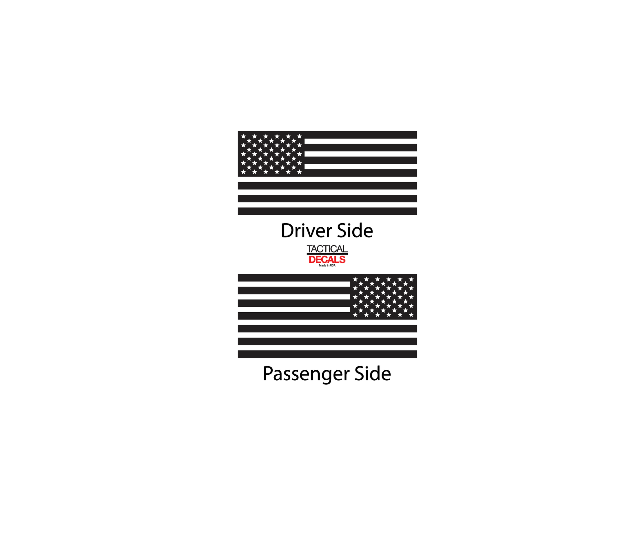 USA Flag Side Window Decal For Toyota Sequoia 2008–2022 – TRD Pro Style Graphic