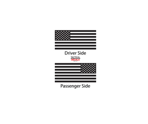 USA Flag Decal for 2008 - 2022 Toyota Sequoia Rear Windows - Matte Black