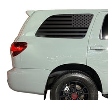 Load image into Gallery viewer, USA Flag Decal for 2008 - 2022 Toyota Sequoia Rear Windows - Matte Black
