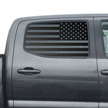 Load image into Gallery viewer, USA Flag Decal for 2016 - 2020 Toyota tacoma Rear Door Windows - Matte Black
