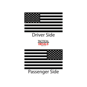 USA Flag Decal for 2011-2020 Jeep Grand Cherokee 3rd Windows - Matte Black