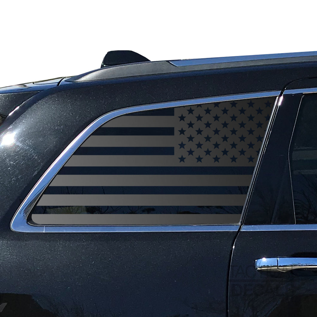 USA Flag Decal for 2011-2020 Jeep Grand Cherokee 3rd Windows - Matte Black