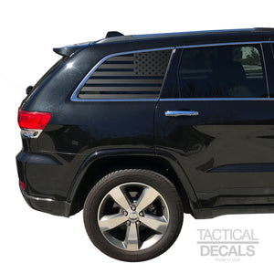 USA Flag Decal for 2011-2020 Jeep Grand Cherokee 3rd Windows - Matte Black