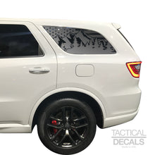 Load image into Gallery viewer, USA Flag w/Mountain Scene Decal for 2011 - 2020 Dodge Durango Windows - Matte Black
