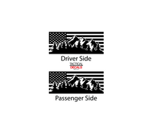 Load image into Gallery viewer, USA Flag w/ Mountain Scene Decal For 2021 - 2023 Ford Bronco 2-Door Windows - Matte Black

