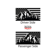 Load image into Gallery viewer, Tactical Decals USA Flag w/ Mountain Scene Decal for 2010 - 2020 Toyota 4Runner Windows - Matte Black
