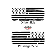 Load image into Gallery viewer, Tactical Decals Distressed USA Flag Decal for 2011 - 2020 Dodge Durango 3rd Windows - Matte Black
