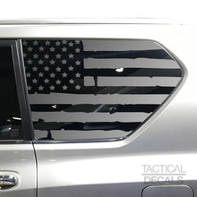 Load image into Gallery viewer, Tactical Decals Distressed USA Flag Decal for 2010-2020 Lexus GX460 3rd Windows - Matte Black
