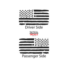 Load image into Gallery viewer, Distressed USA Flag Decal for 2015-2020 GMC Yukon 3rd Windows - Matte Black
