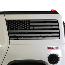 Load image into Gallery viewer, Tactical Decals Distressed USA Flag Decal for 2002-2009 Hummer H2 3rd Windows - Matte Black
